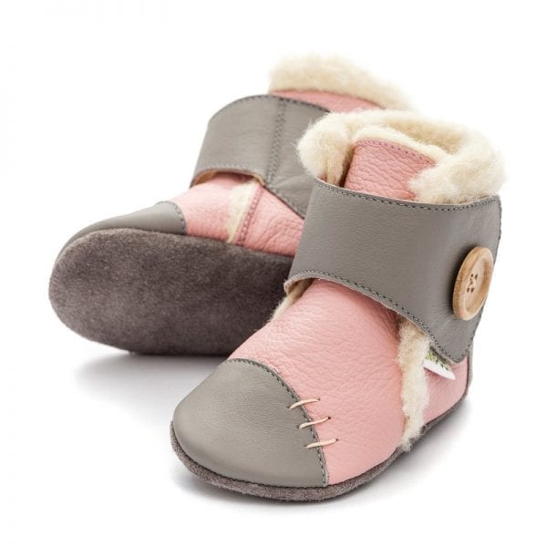 liliputi_soft_soled_booties_snowflake_pink_Canada
