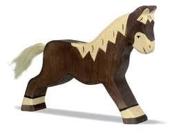 Holztiger Wooden Animal Dark Brown Horse Canada