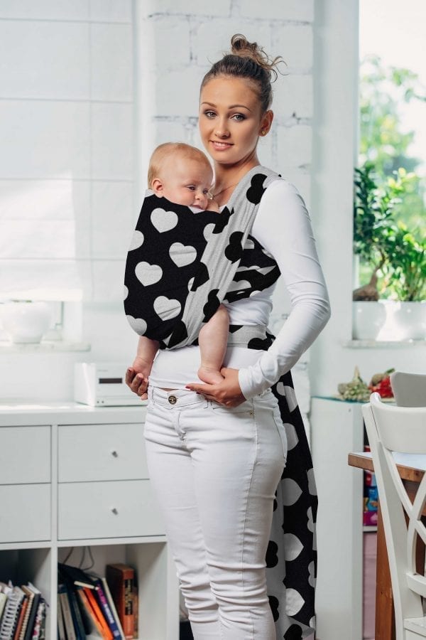 Lenny Lamb Lollipop Sky Exclusive Black & White Hearts Eclipse Wrap
