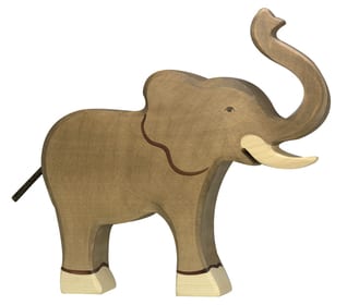 Holztiger Wooden Animal Elephant Trunk Raised Canada