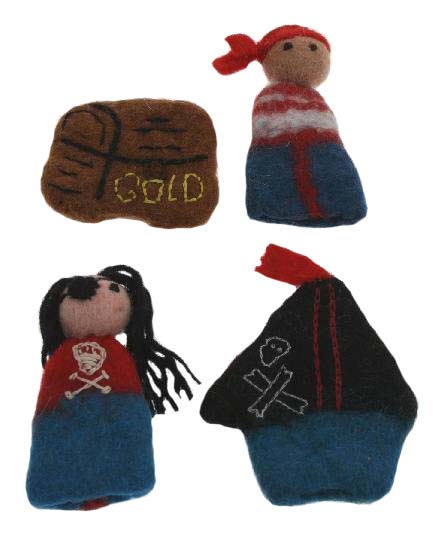 Papoose Wool Felt Toy Finger Puppet Set Pirates Canada
