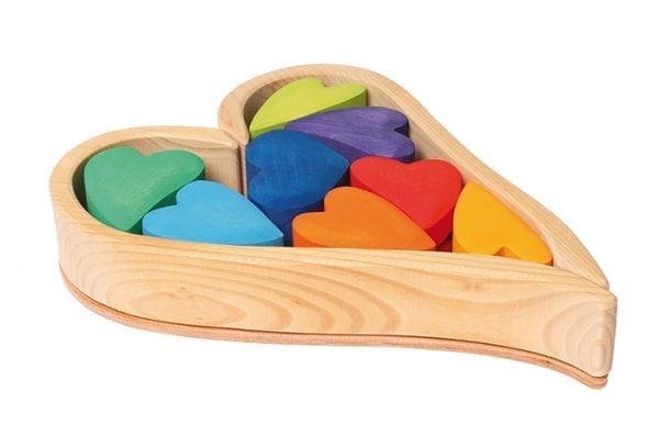 Grimm's Wooden Toy Hearts Rainbow Canada