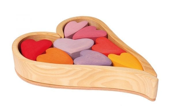 Grimm's Wooden Toy Hearts Red Canada