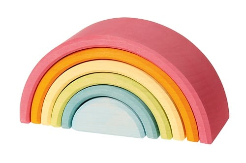 Grimm's Wooden Toy Pastel Rainbow Canada