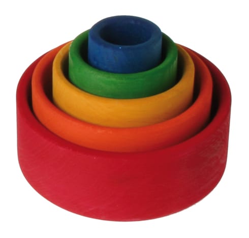 Grimm's Wooden Toy Stacking Bowls Multi-Colour Canada