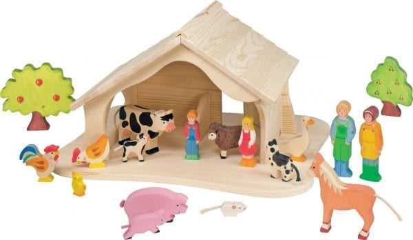 Holztiger Wooden Toy Farm Barn Stable Nativity