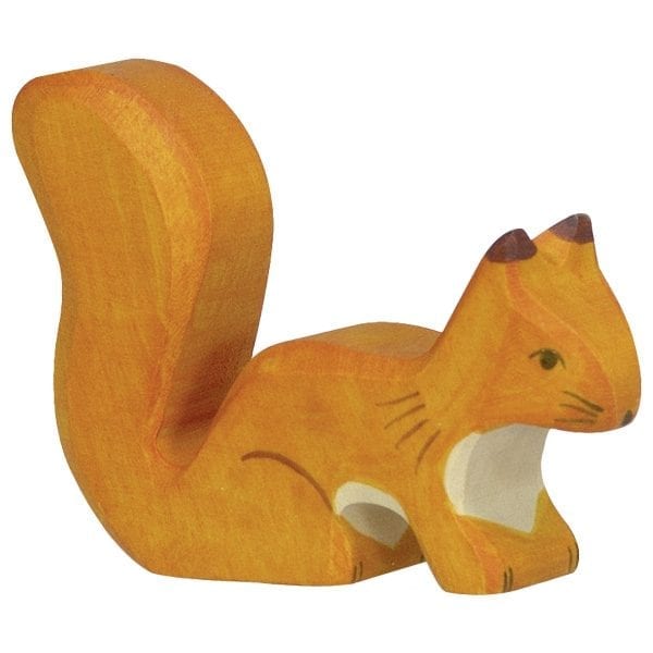 Holztiger Wooden Toy Squirrel Orange Standing