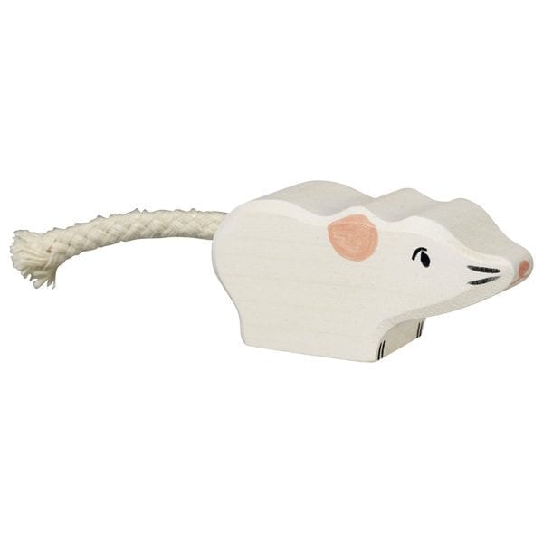 Holztiger Wooden Toy White Mouse