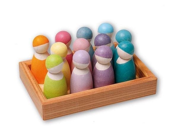 Grimm's Wooden Toys 12 Pastel Friends