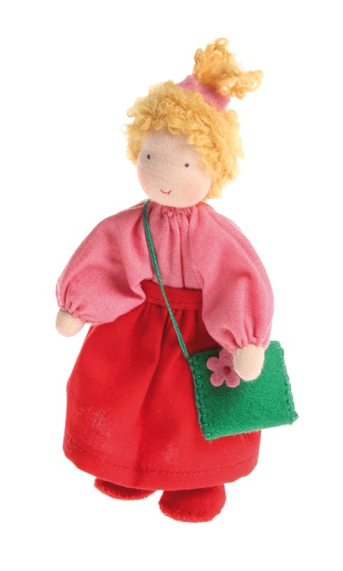 Grimm's Wooden Toy Doll Girl Blonde Hair