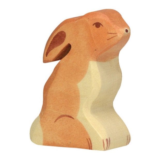 Holztiger Wooden Toy Animal Figure Hare Sitting 80099