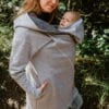Lenny Lamb Asymmetrical Hoodie Grey Melange with Colorful Wind