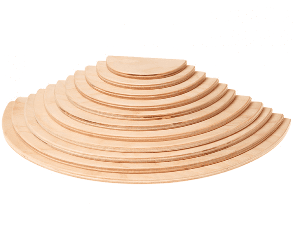 Grimms Wooden Toy Element Semicircles Large Natural