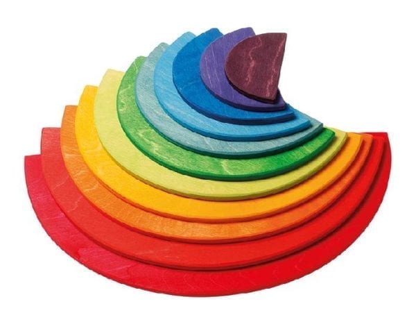 Grimms Wooden Toy Element Semicircles Large Rainbow