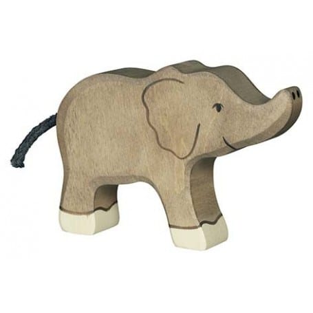 Holztiger Wooden Toy Elephant Calf Trunk Raised 80537