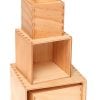 Grimm's Wooden Toy Stacking Boxes Natural Small