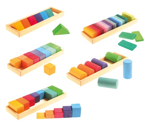 Grimm's Wooden Toy Learning Shapes and Colours 70 Pieces