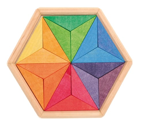 Grimm's Wooden Toy Mini Puzzle Complementary Colour Star