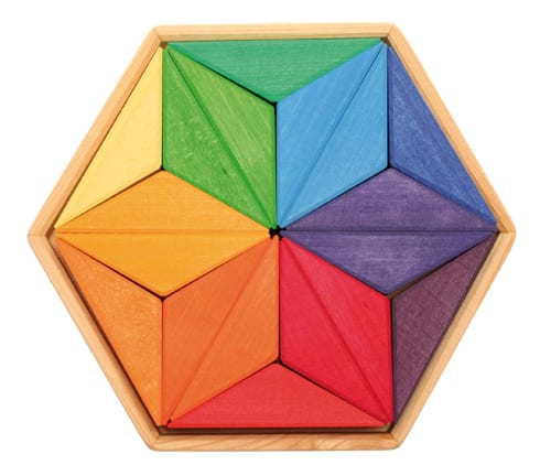 Grimm's Wooden Toy Puzzle Complementary Colours Star