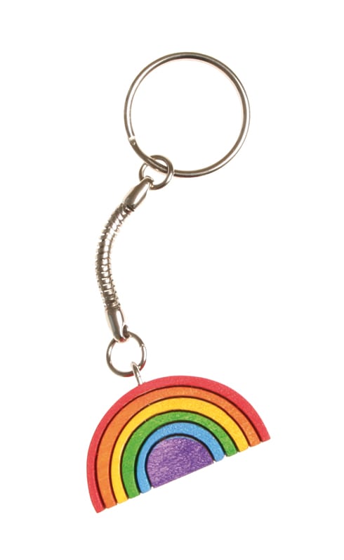 Grimm's Wooden Toy Rainbow Key Ring