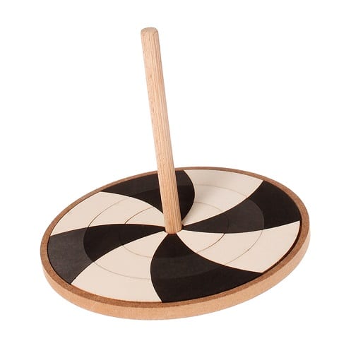 Grimm's Wooden Toy Spinning Top Monochrome
