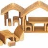 Gluckskafer Wooden Toy All-In-One-House Natural