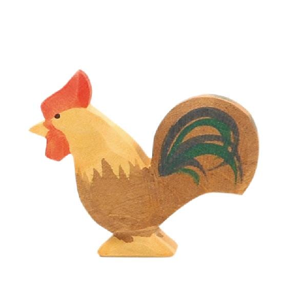 Ostheimer Wooden Toy Hen Rooster Brown