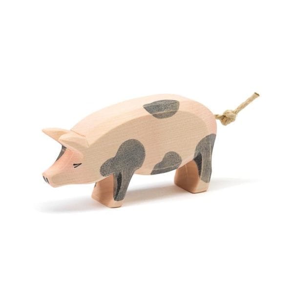 Ostheimer Wooden Toy Pig Spotted Pig Head High