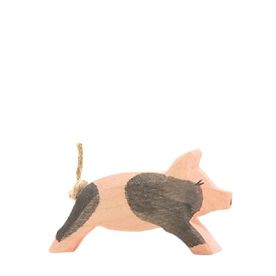 Ostheimer Wooden Toy Pig Spotted Piglet Running