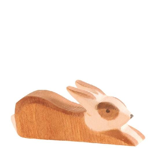 Ostheimer Wooden Toy Rabbit Spotted Brown Lying