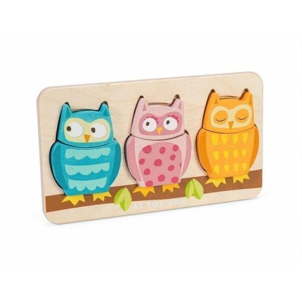 Le Van Toy Wooden Toy Chouette Owl Wooden Puzzle