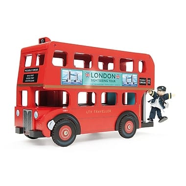 Le Toy Van Wooden Toy London Bus with Driver