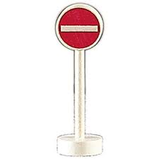 Gluckskafer Wooden Toy Road Sign No Entry