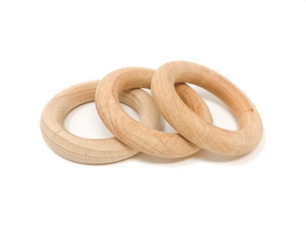 Grapat Wooden Toy Wood Natural 8 cm Hoops 3 Pieces