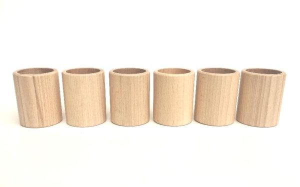 Grapat Wooden Toy Wood Natural Cups 6 Pieces