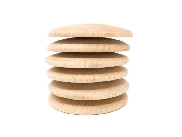 Grapat Wooden Toy Wood Natural Discs 6 Pieces