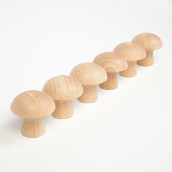Grapat Wooden Toy Wood Natural Mushrooms