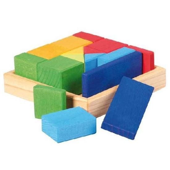 Gluckskafer Wooden Toy Construction Kit Shapes