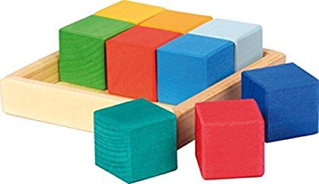 Gluckskafer Wooden Toy Construction Set Cubes