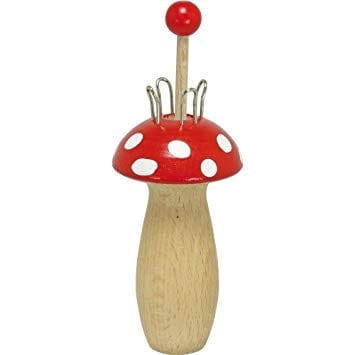 Gluckskafer Wooden Toy Knitting Helper Mushroom