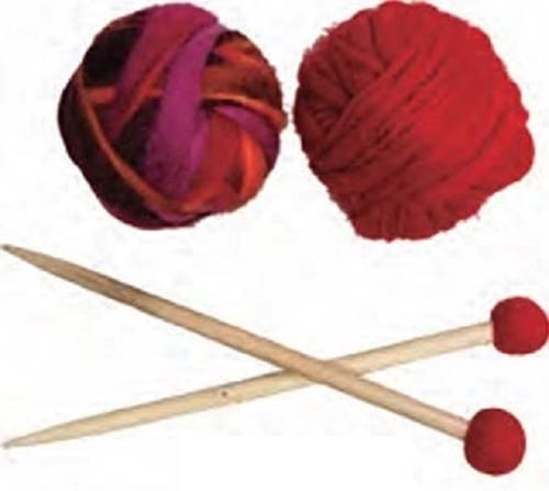 Papoose Children's Knitting Set Red