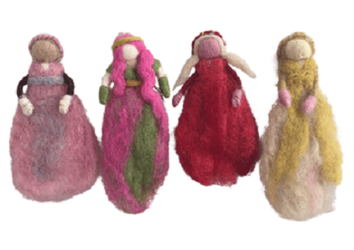 Papoose Felt Dolls Four Season Fairies 4 Pieces