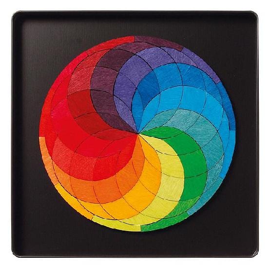 Grimm's Wooden Toy Magnet Puzzle Colour Spiral