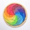 Grimm's Wooden Toy Building Set Colourwheel Rainbow 36 Pieces