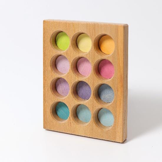 Grimm's Wooden Toy Sorting Board Pastel