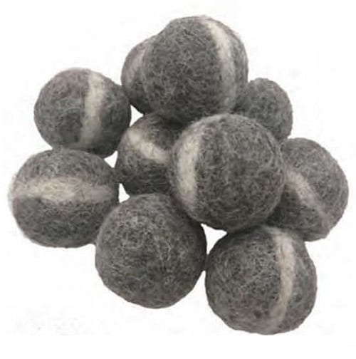 Papoose Toys Landscape Grey Felt Balls 20 Pieces