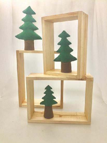 Papoose Nested Wood Story Boxes 3 Pieces