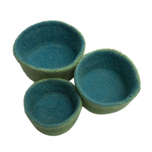 Papoose Nesting Bowls Blue 3 Pieces