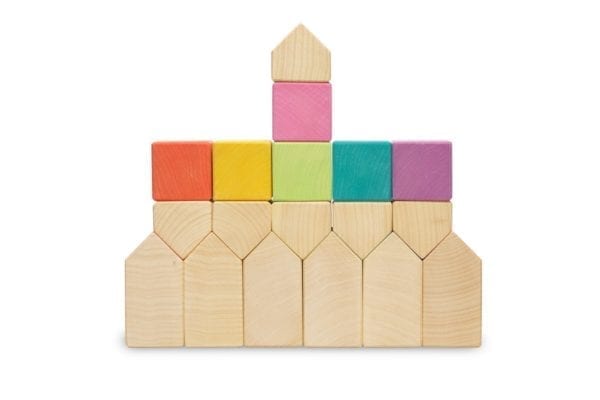 Ocamora Little Houses & Cubes Natural & Coloured