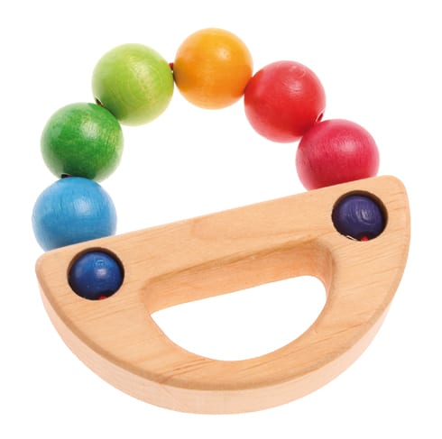 Grimms Wooden Toy Grasping Toy Rainbow Boat